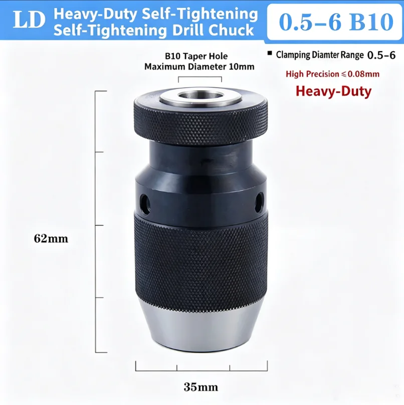 Milling machine straight shank self-tightening drill chuck
Milling machine straight shank self-tightening drill chuck