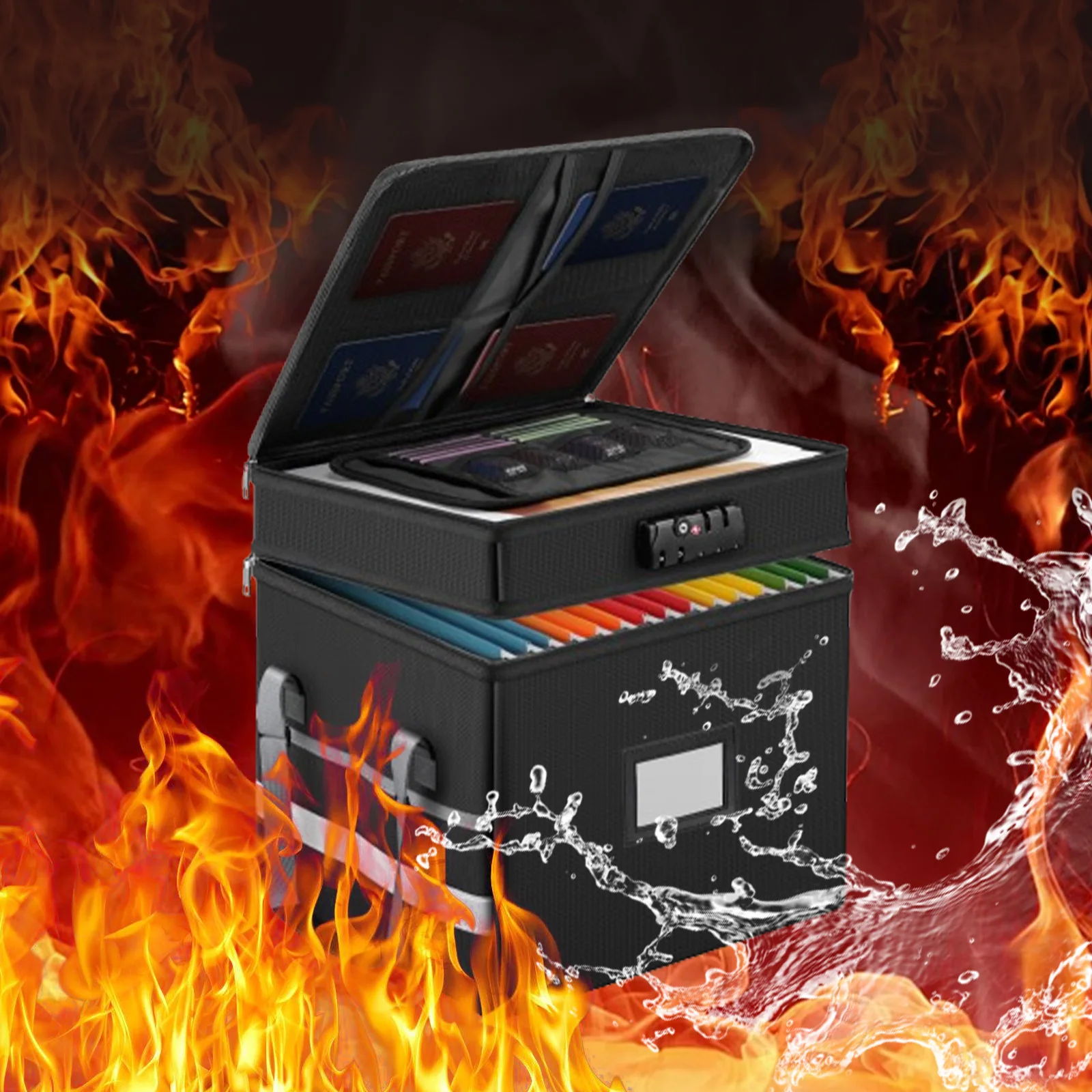 File Box with Lock Multi-Layer Fireproof File Organizer Foldable Storage Box Large Portable Home Office File Organizer Box
File Box with Lock Multi-Layer Fireproof File Organizer Foldable Storage Box Large Portable Home Office File Organizer Box
