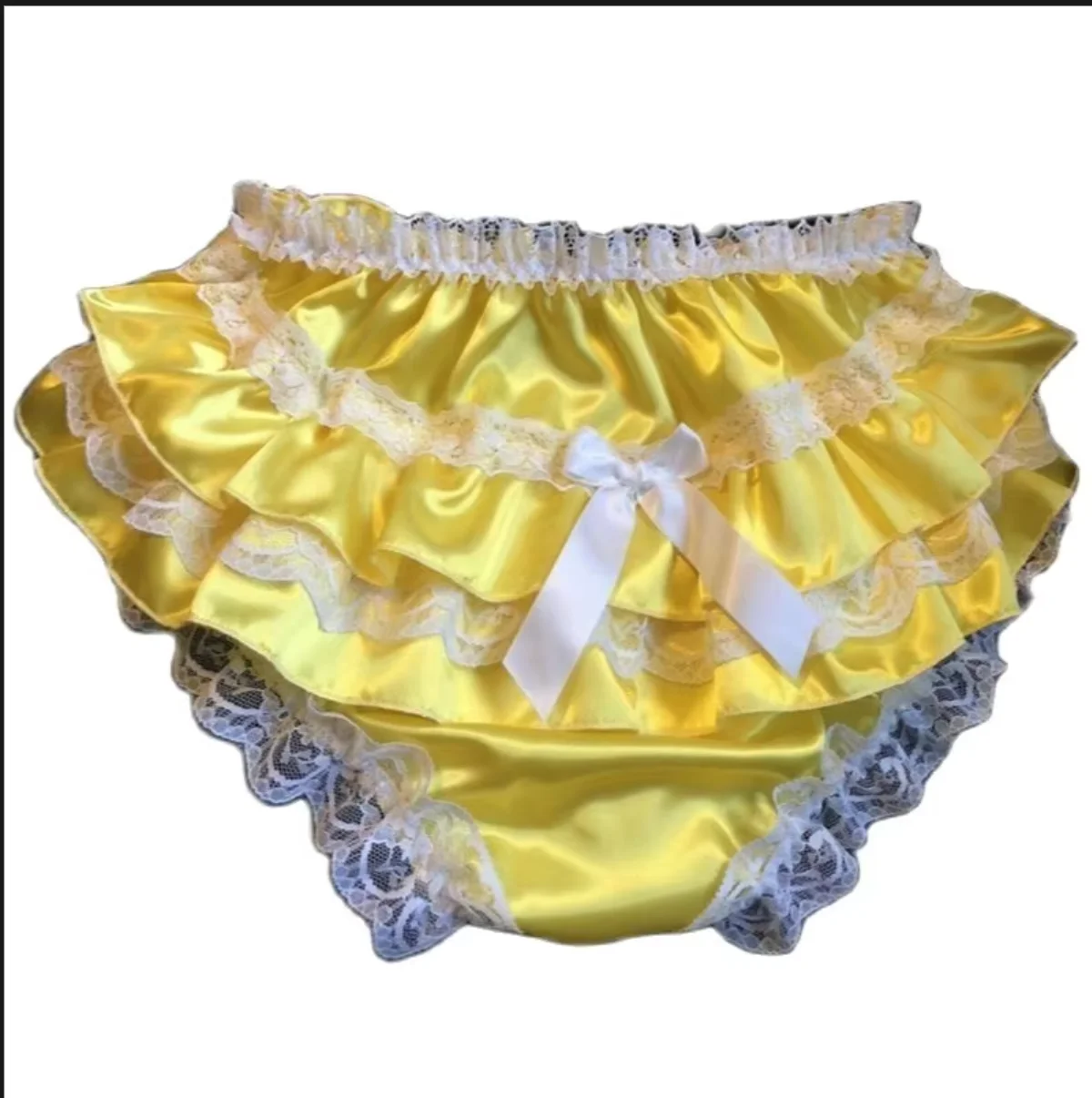 New French Hot Selling Yellow Duan White Lace Inlaid Pleated Sexy Elastic Waist Sissy Adult Triangle Shorts Fetishistic Decorati
New French Hot Selling Yellow Duan White Lace Inlaid Pleated Sexy Elastic Waist Sissy Adult Triangle Shorts Fetishistic Decorati