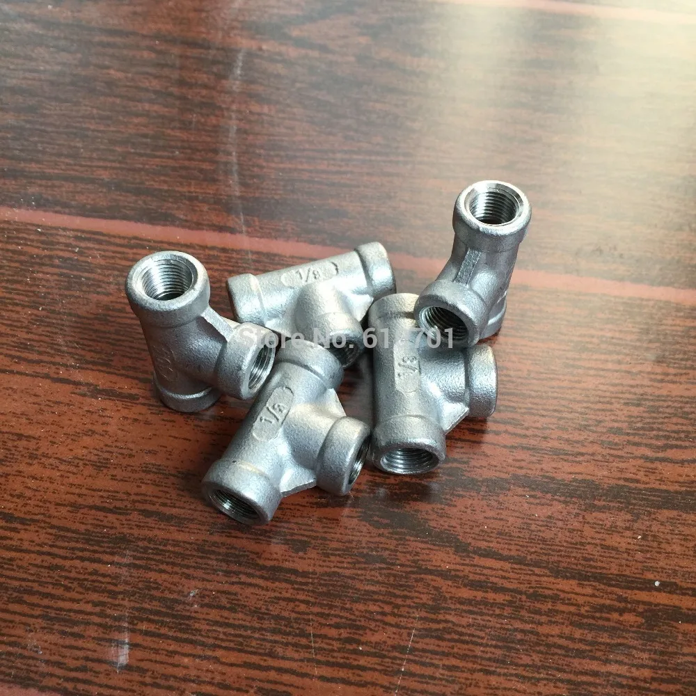 5pcs 1/8" Tee 3 way Female Stainless Steel 304 Threaded Pipe Fitting BSP NEW
5pcs 1/8" Tee 3 way Female Stainless Steel 304 Threaded Pipe Fitting BSP NEW
