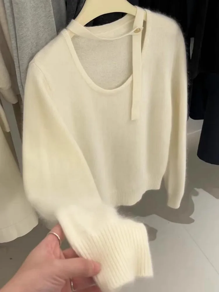 Шикарный однотонный свитер с медвежьим мехом Ne, подвесной свитер, женский корейский повседневный вязаный топ, внутренняя одежда, осень-зима
Шикарный однотонный свитер с медвежьим мехом Ne, подвесной свитер, женский корейский повседневный вязаный топ, внутренняя одежда, осень-зима