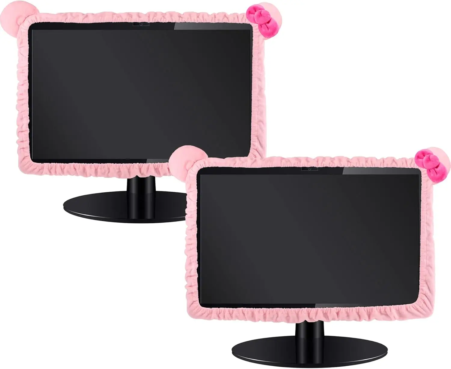 2 Pcs 17-24 Inch Pink Furry Cat Ear Monitor Cover Set, Stretchable Dust Protector for Computer Screen Laptop TV LCD Tablet
2 Pcs 17-24 Inch Pink Furry Cat Ear Monitor Cover Set, Stretchable Dust Protector for Computer Screen Laptop TV LCD Tablet