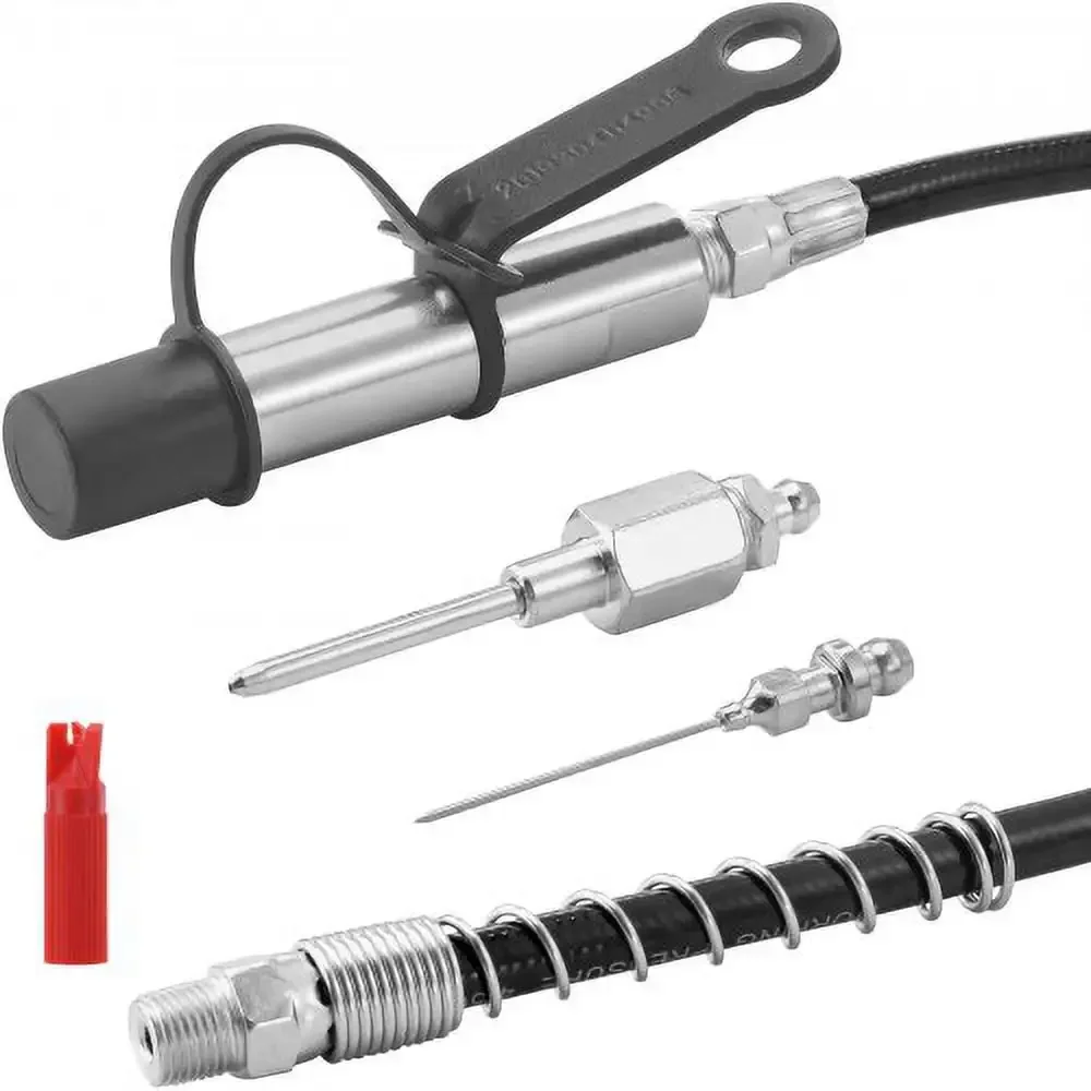 Gun Coupler, 10000 PSI High Pressure, 3-Jaw Locking, Quick Release Grease Gun Tip with Hose/Zerk Fittings Cleaner
Gun Coupler, 10000 PSI High Pressure, 3-Jaw Locking, Quick Release Grease Gun Tip with Hose/Zerk Fittings Cleaner