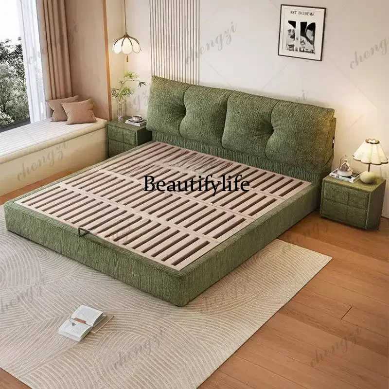 European Green Double Bed Couples Large Storage Wooden Floating Double Bed Size Style Metal Cama Matrimonial Furniture For Home
European Green Double Bed Couples Large Storage Wooden Floating Double Bed Size Style Metal Cama Matrimonial Furniture For Home