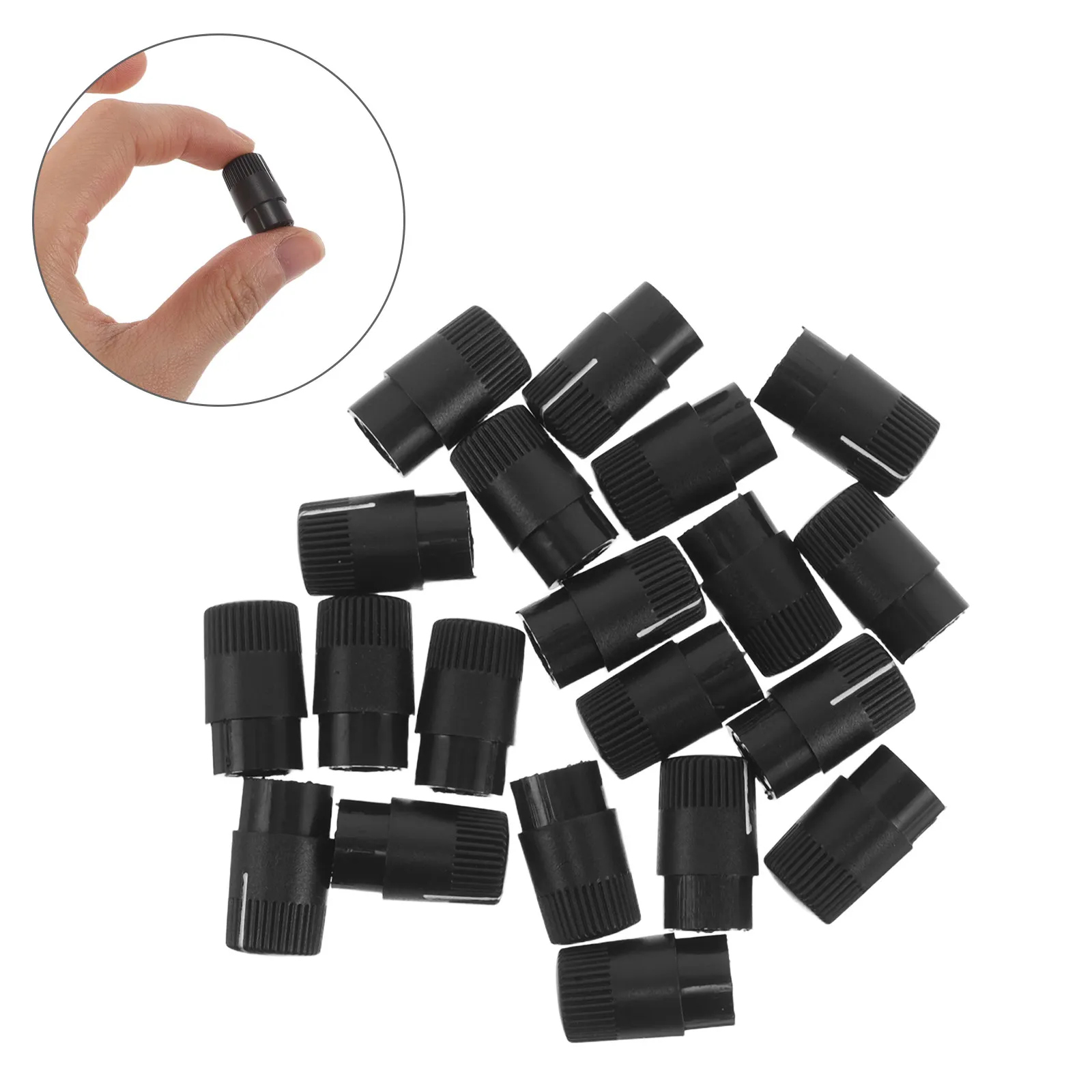 20Pcs Potentiometer Volume Control Knobs Plastic Rotary Knob Black Red Half Shaft Tone Dial Cap for Guitar Mixer Amplifier
20Pcs Potentiometer Volume Control Knobs Plastic Rotary Knob Black Red Half Shaft Tone Dial Cap for Guitar Mixer Amplifier