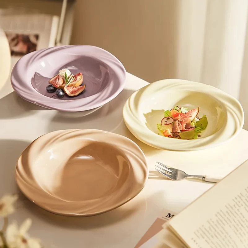 Plates and dishes Household ceramic dishes High value yogurt bowl Tableware 8 inch fruit plate Plate
Plates and dishes Household ceramic dishes High value yogurt bowl Tableware 8 inch fruit plate Plate