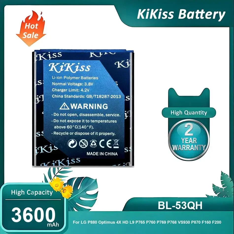 High-Durability Mobile Phone Battery For LG P880 Optimus 4X HD L9 P765 P760 P769 P768 VS930 P870 F160 F200 E0267,BL-53QH,3600mAh
High-Durability Mobile Phone Battery For LG P880 Optimus 4X HD L9 P765 P760 P769 P768 VS930 P870 F160 F200 E0267,BL-53QH,3600mAh