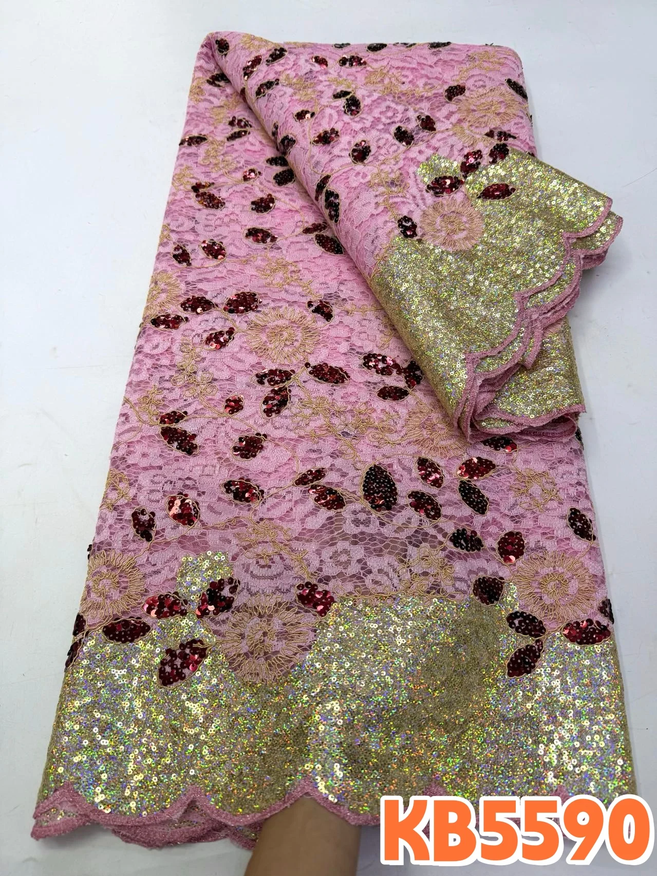 YLS 2026 African Sequins Chantilly Lace Fabric for Nigerian Lace Bridal Wedding Dress Sewing Sequence French Mesh Lace KB5590
YLS 2026 African Sequins Chantilly Lace Fabric for Nigerian Lace Bridal Wedding Dress Sewing Sequence French Mesh Lace KB5590