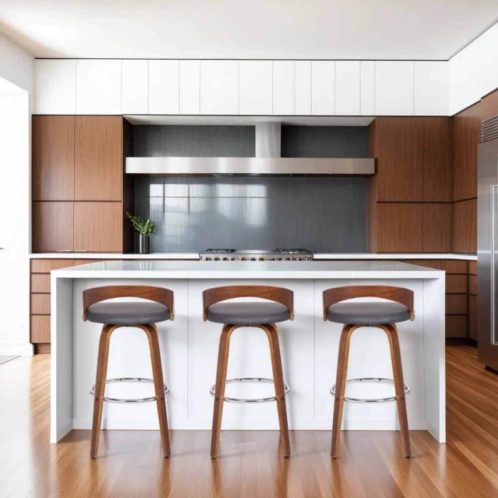 Барный стул Sonia, 26 дюймов, с поворотным механизмом, серый, из искусственной кожи, с сиденьем из орехового дерева
Барный стул Sonia, 26 дюймов, с поворотным механизмом, серый, из искусственной кожи, с сиденьем из орехового дерева