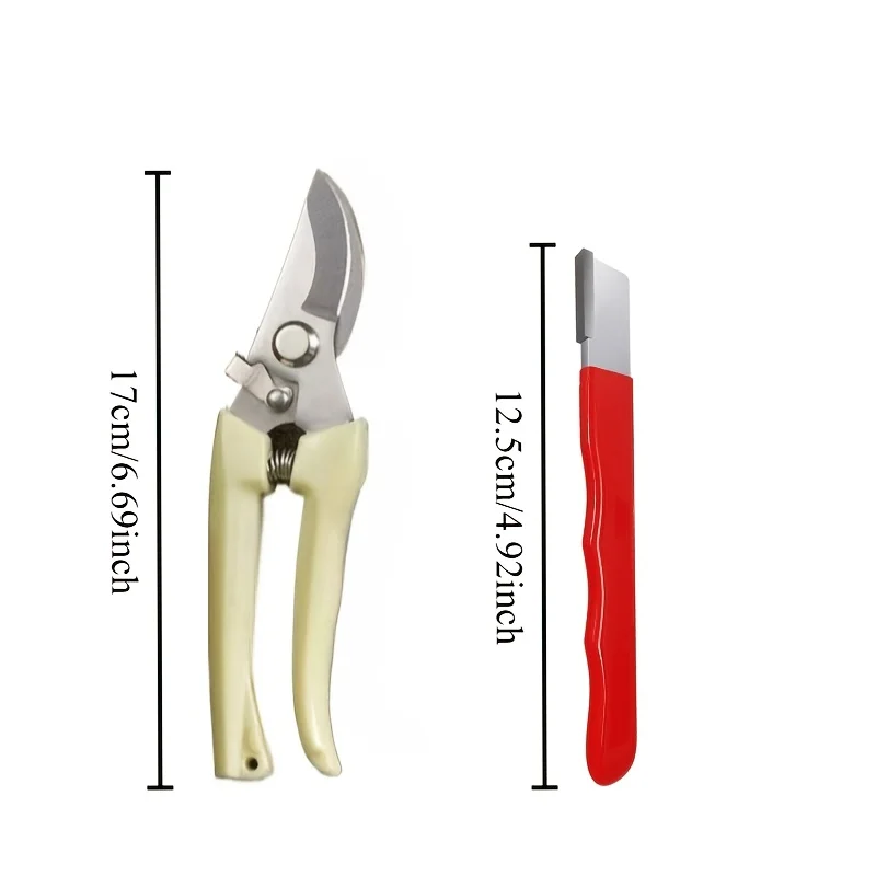 2pcs Scissors + Sharpener - Garden and Lawn Pruning Shears, Manual Spring-Loaded Fruit Picking Tool
2pcs Scissors + Sharpener - Garden and Lawn Pruning Shears, Manual Spring-Loaded Fruit Picking Tool