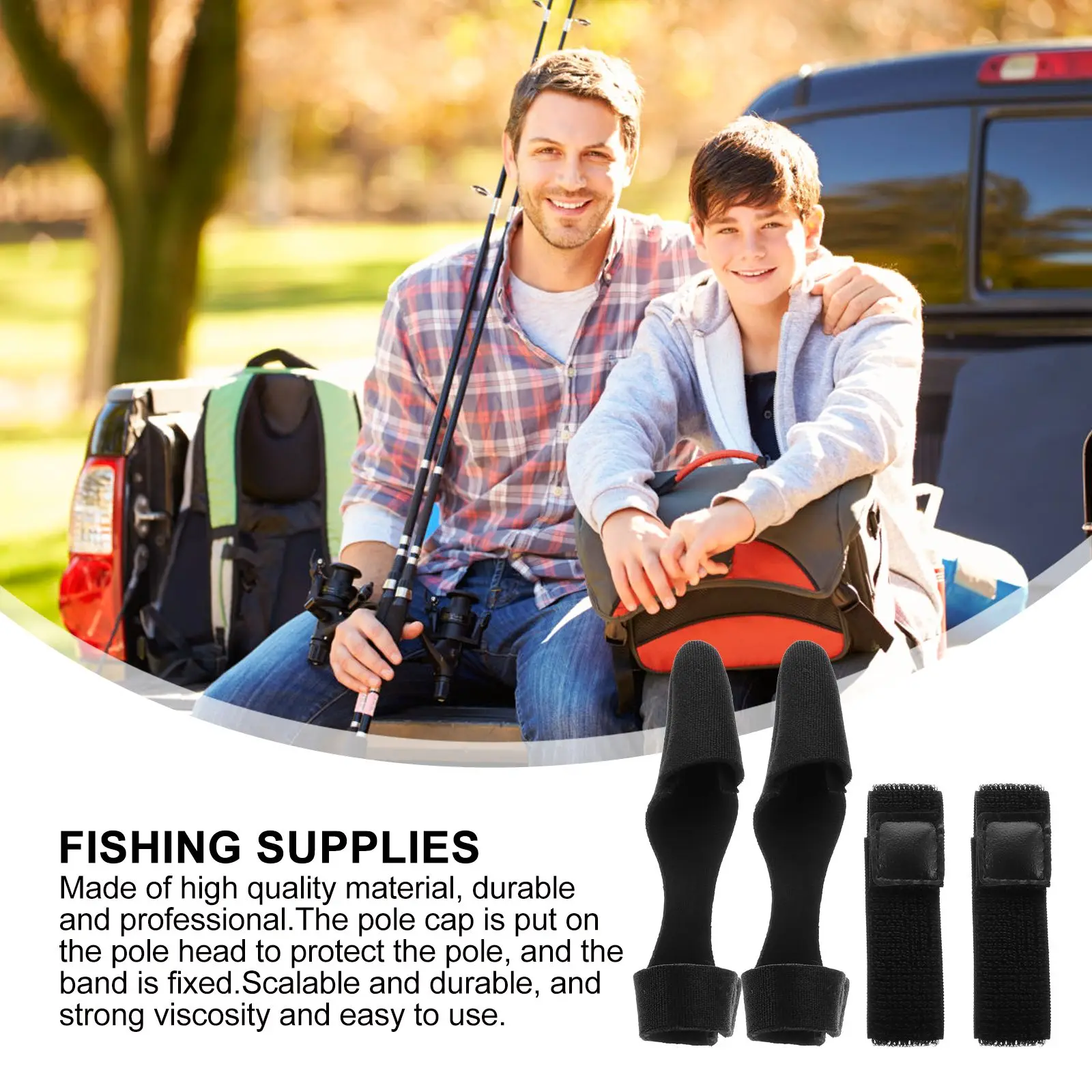 2pcs Fishing Rod Protectors Durable Professional Straps Elastic Belts Black Stretchy Ties Supplies rod Reusable
2pcs Fishing Rod Protectors Durable Professional Straps Elastic Belts Black Stretchy Ties Supplies rod Reusable