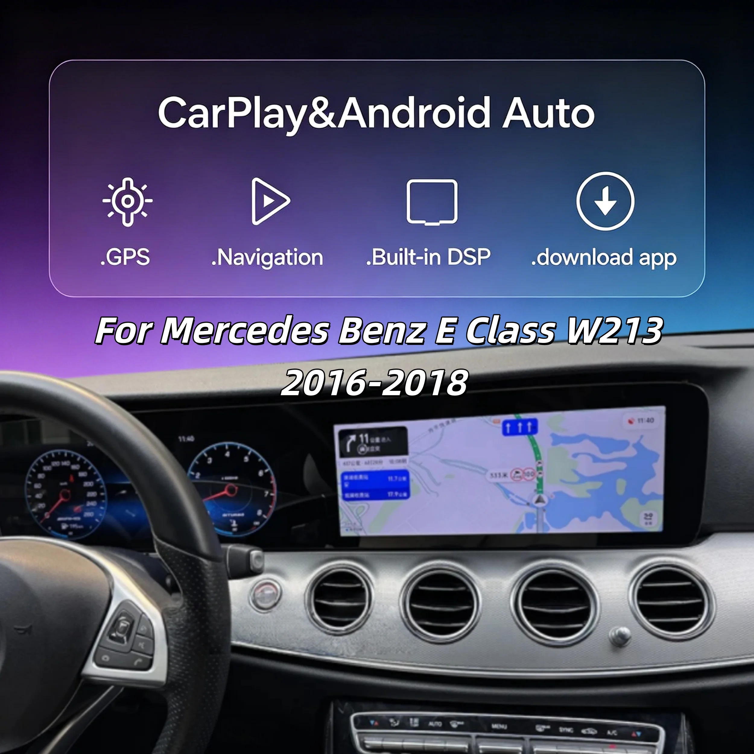 12.3" Android auto For Mercedes Benz E Class W213 2016-2018 Car Radio Multimedia Player GPS Navigation Wireless Carplay WIFI BT
12.3" Android auto For Mercedes Benz E Class W213 2016-2018 Car Radio Multimedia Player GPS Navigation Wireless Carplay WIFI BT