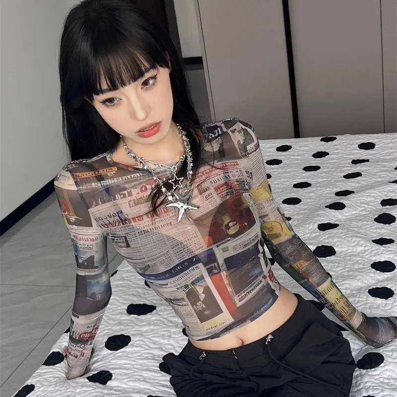 American Retro Sexy Hot Girl Tight Print Top American Retro Thin Cut Hollowed Out Slim Fit Nightclub Crop Top
American Retro Sexy Hot Girl Tight Print Top American Retro Thin Cut Hollowed Out Slim Fit Nightclub Crop Top