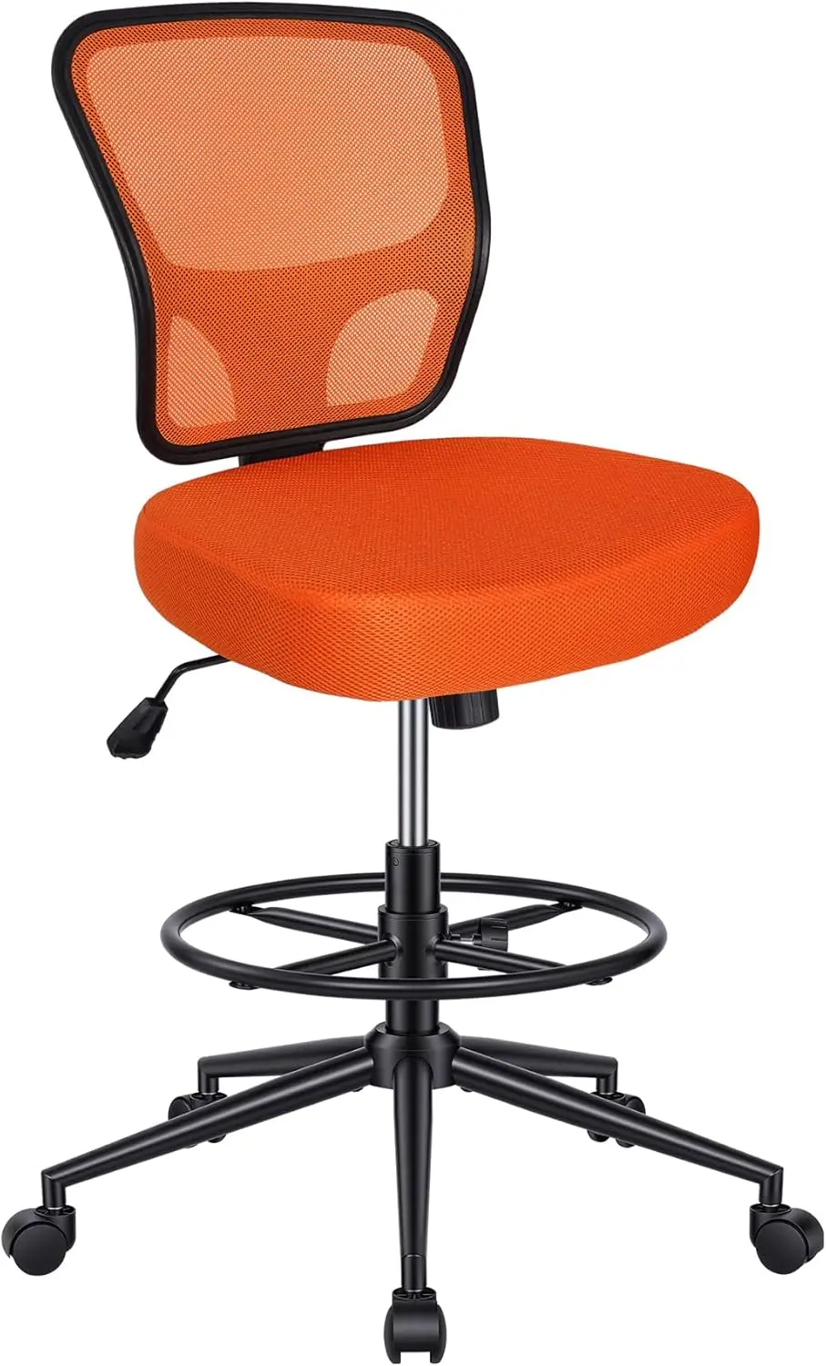 Armless Drafting Chair Tall Office Chair for Standing Desk - Adjustable Height Mesh Ergonomic Drafting Stool with Foot Ring & Wh
Armless Drafting Chair Tall Office Chair for Standing Desk - Adjustable Height Mesh Ergonomic Drafting Stool with Foot Ring & Wh
