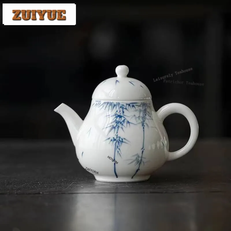 150ml Jade Clay Handmade Teapot Hand-painted Bamboo Tea Pot With Ball Hole Filter Aesthetic Maker Kettle Teaware Gift Supplies
150ml Jade Clay Handmade Teapot Hand-painted Bamboo Tea Pot With Ball Hole Filter Aesthetic Maker Kettle Teaware Gift Supplies