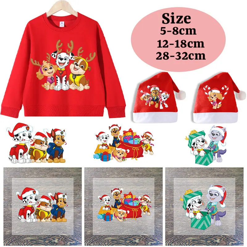 Paw Patrol Christmas Clothes Iron on Patches Kawaii Cartoon DIY Hoodie T-shirt Heat Transfer Patch Custom Vinyl Stickers Gifts
Paw Patrol Christmas Clothes Iron on Patches Kawaii Cartoon DIY Hoodie T-shirt Heat Transfer Patch Custom Vinyl Stickers Gifts