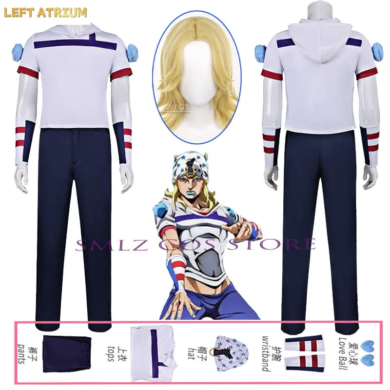 Jonathan Joestar Cosplay Anime Johnny Joestar Cosplay Costume Uniform Hat Wig Set Halloween Party Outfit for Woman Man
Jonathan Joestar Cosplay Anime Johnny Joestar Cosplay Costume Uniform Hat Wig Set Halloween Party Outfit for Woman Man