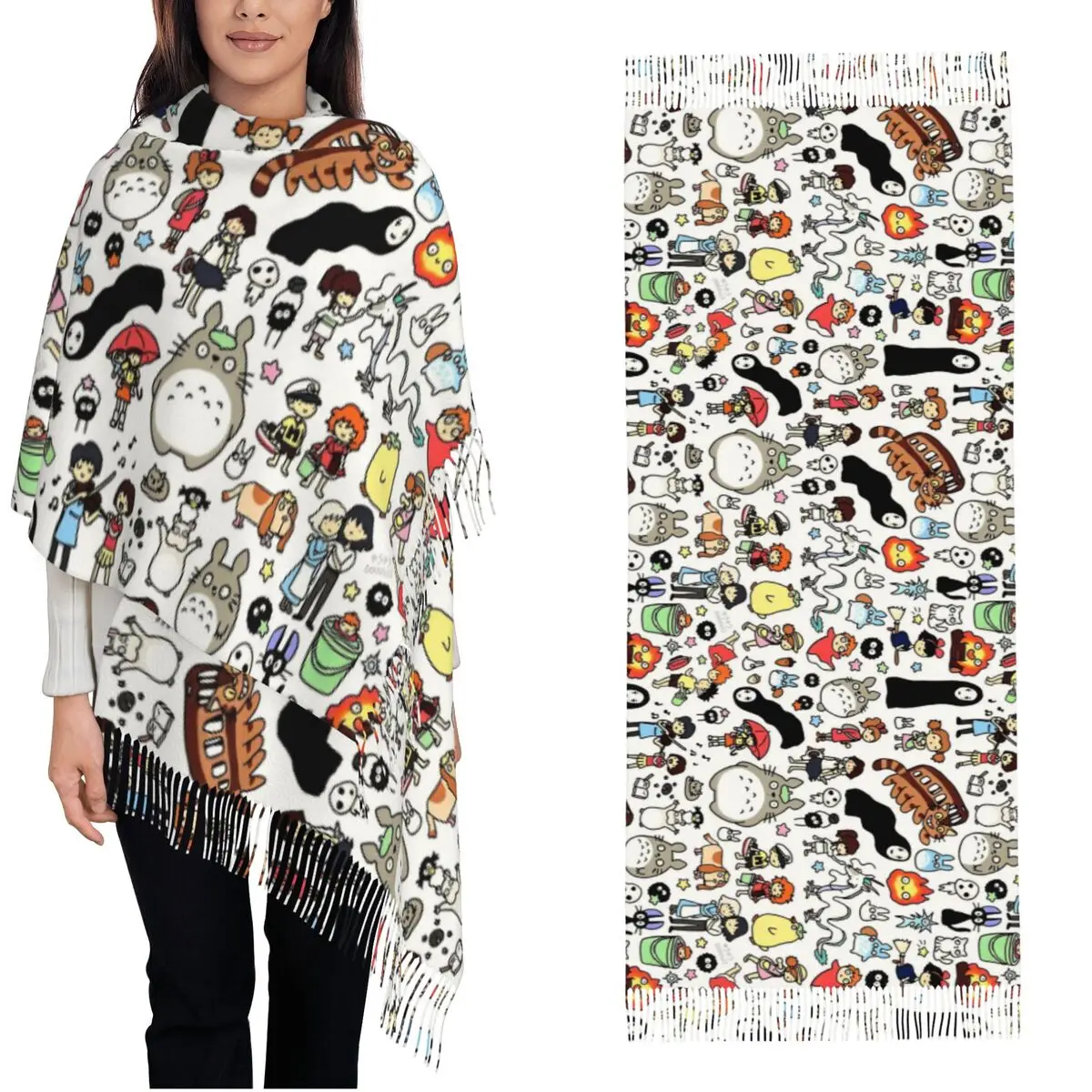T-Totoros Anime Kawaii Cute Scarf Womens Winter Fall Pashmina Shawls and Wrap Cartoon Neighbor Long Large Shawl Scarf Daily Wear
T-Totoros Anime Kawaii Cute Scarf Womens Winter Fall Pashmina Shawls and Wrap Cartoon Neighbor Long Large Shawl Scarf Daily Wear