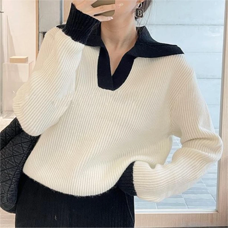 V Neck Short Knit Pullovers Women Fall Winter Korean Loose Soft Long Sleeve Sweater Tops 2 Colors
V Neck Short Knit Pullovers Women Fall Winter Korean Loose Soft Long Sleeve Sweater Tops 2 Colors