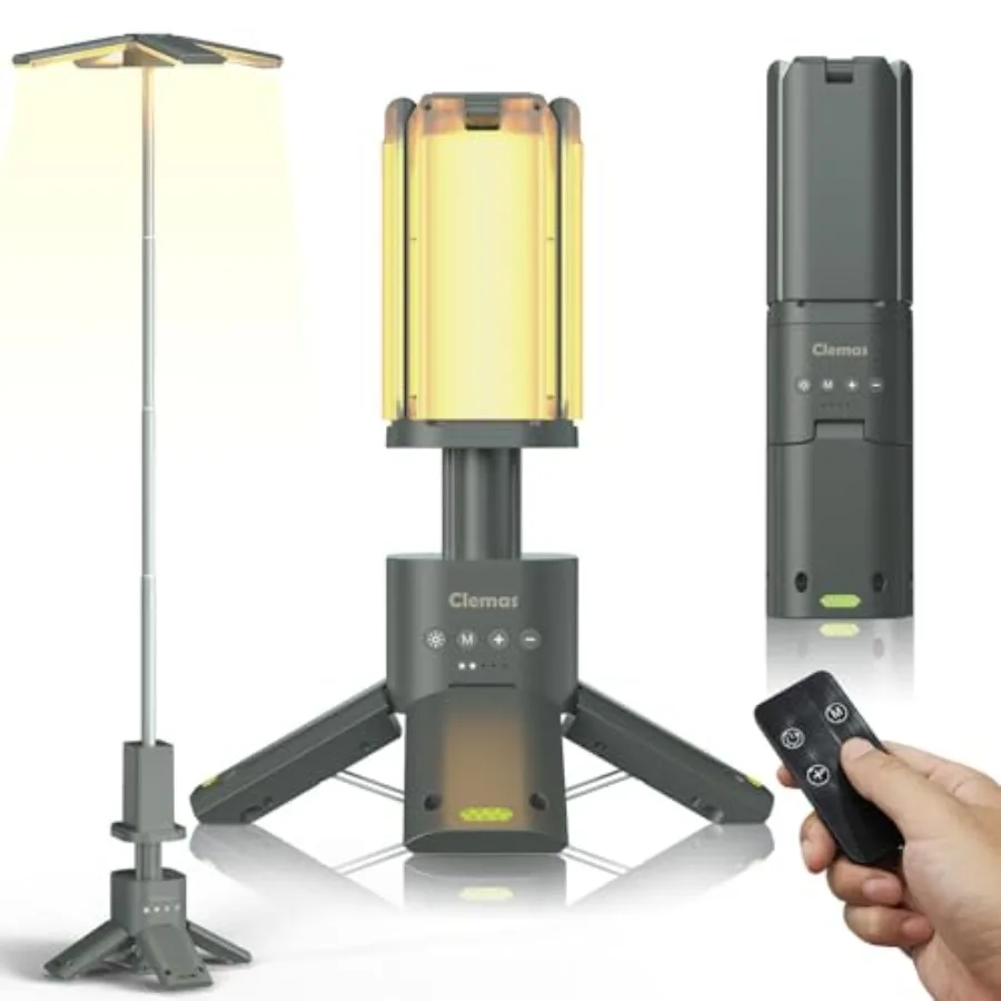 Telescopic Camping Lights with Remote Control, 14000 mAh Rechargeable, 6000LM LED Lanterns with Memory Function, Dimmable Magne
Telescopic Camping Lights with Remote Control, 14000 mAh Rechargeable, 6000LM LED Lanterns with Memory Function, Dimmable Magne