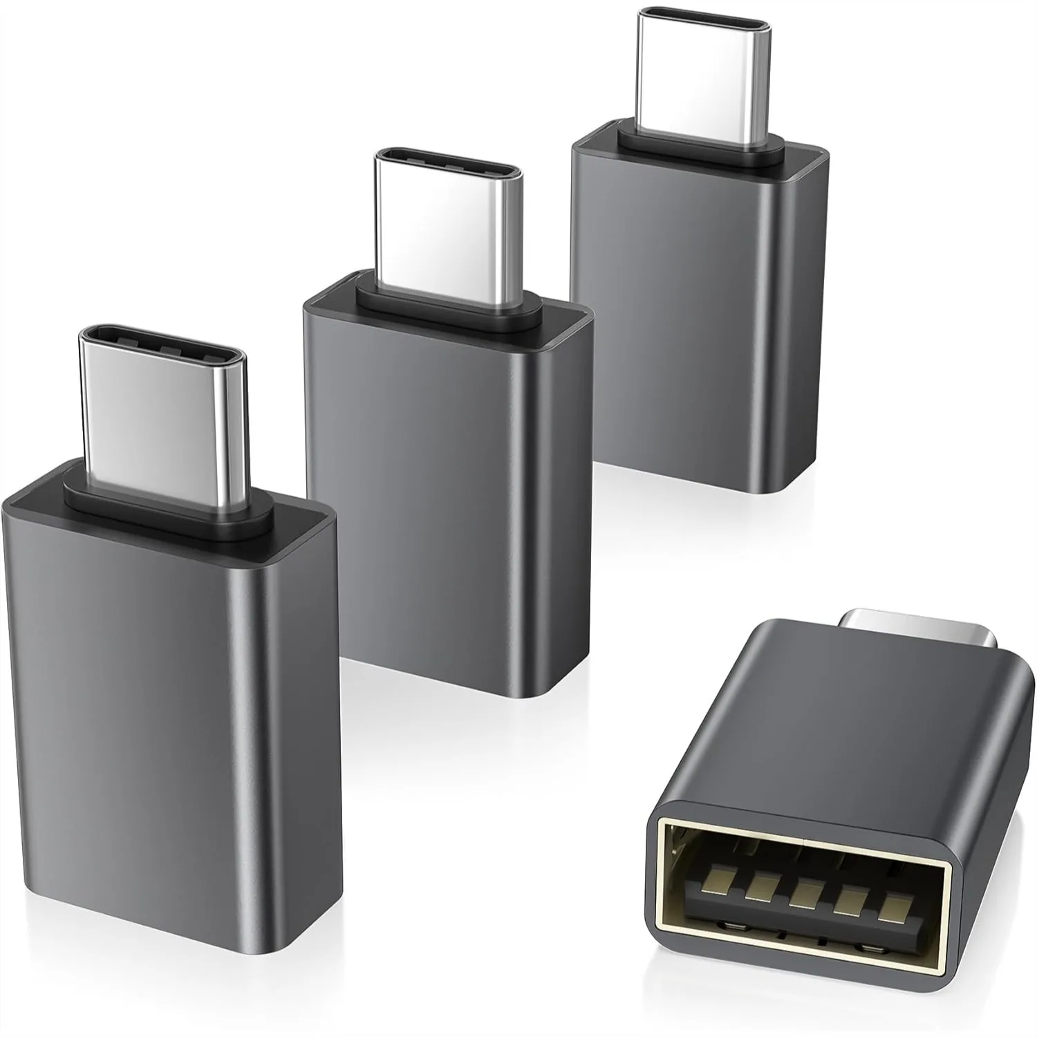 USB C to USB Adapter 4 Pack, USB-C Male to USB 3.0 Female for MacBook Pro Air, Thunderbolt 3 OTG Converter for Flash Drive
USB C to USB Adapter 4 Pack, USB-C Male to USB 3.0 Female for MacBook Pro Air, Thunderbolt 3 OTG Converter for Flash Drive