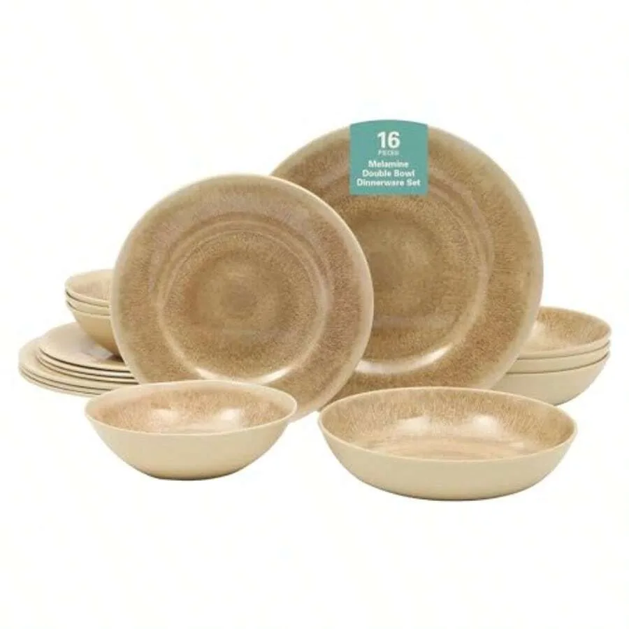 Casper Court 16-Piece Melamine Dinnerware Set Beige Reactive Glaze Look Plates And Bowls Service For 4 Top Rack Dishwasher Ever
Casper Court 16-Piece Melamine Dinnerware Set Beige Reactive Glaze Look Plates And Bowls Service For 4 Top Rack Dishwasher Ever