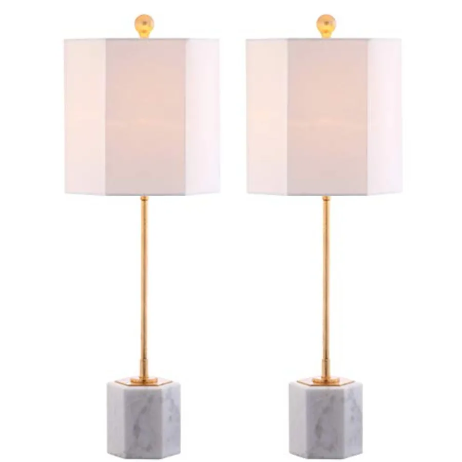 Lighting Collection Magdalene White Marble/ Gold Leaf 29-inch Bedroom Living Room Home Office Desk Nightstand Table Lamp Set of
Lighting Collection Magdalene White Marble/ Gold Leaf 29-inch Bedroom Living Room Home Office Desk Nightstand Table Lamp Set of
