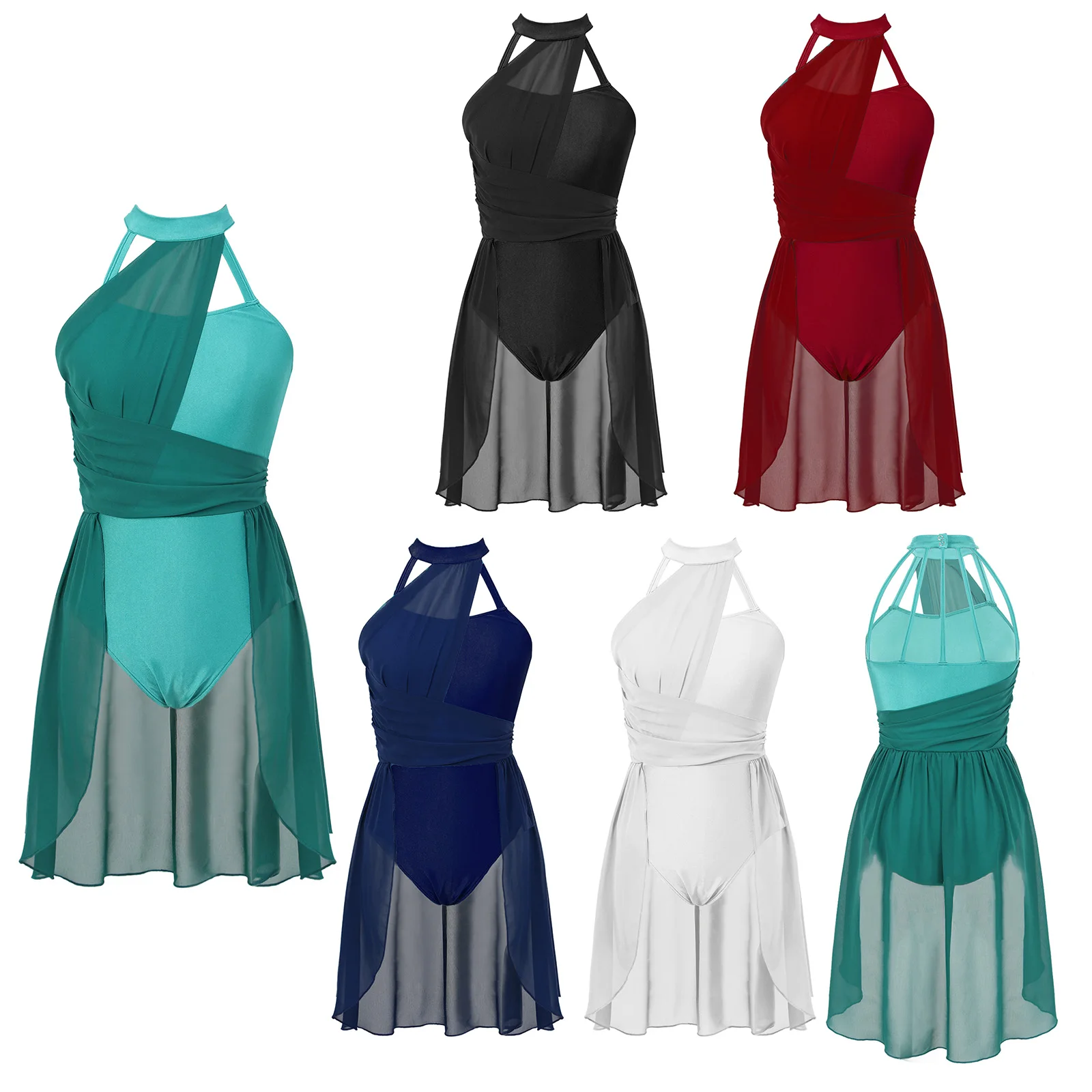 Women Ballet Dance Dress Adult Gymnastics Lyrical Contemporary Dance Ballerina Costumes Clothing Stage Performance Leotard Dress
Women Ballet Dance Dress Adult Gymnastics Lyrical Contemporary Dance Ballerina Costumes Clothing Stage Performance Leotard Dress
