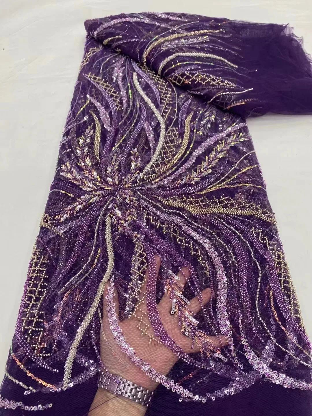 Nigerian Beaded Lace Fabric With Sequins For Wedding 2024 High Quality Tulle Lace French African Lace Fabric
Nigerian Beaded Lace Fabric With Sequins For Wedding 2024 High Quality Tulle Lace French African Lace Fabric