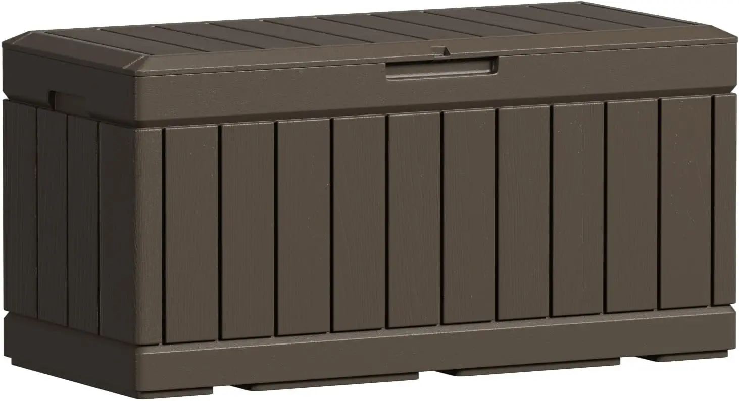82 Gallon Resin Deck Box Large Outdoor Storage for Patio Furniture Garden Tools Pool Supplies Weatherproof and UV Resistant Lock
82 Gallon Resin Deck Box Large Outdoor Storage for Patio Furniture Garden Tools Pool Supplies Weatherproof and UV Resistant Lock
