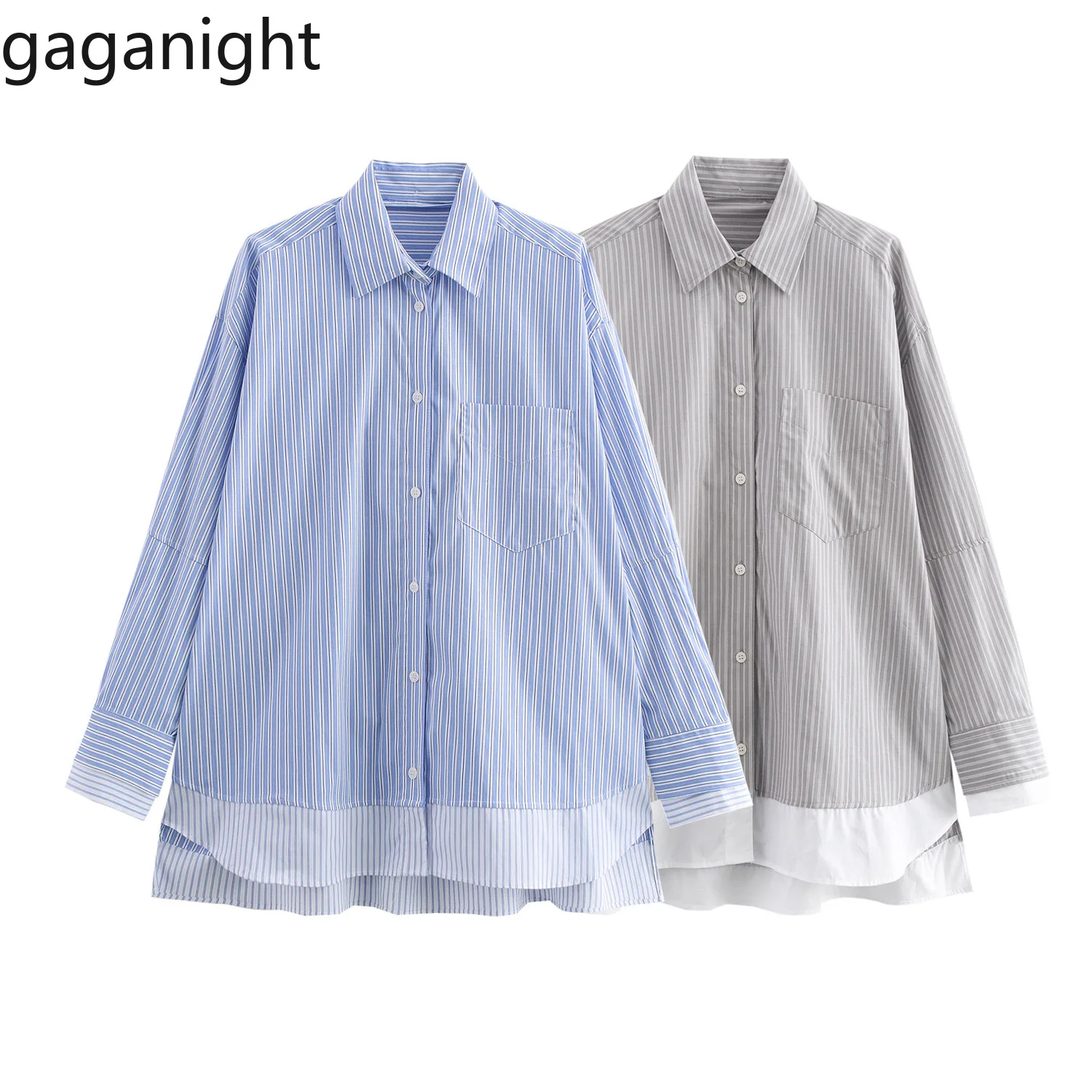 Gaganight 2025 Women Fashion Niche Design Sense Autumn New European American Style Double Cuff Splicing Striped Poplin Shirt
Gaganight 2025 Women Fashion Niche Design Sense Autumn New European American Style Double Cuff Splicing Striped Poplin Shirt