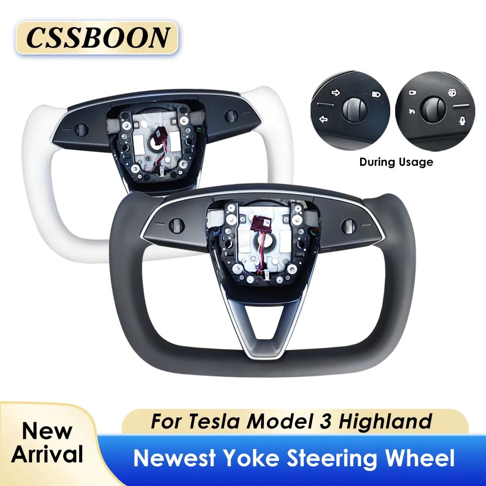 CSSBOON Car Modification Accessories for Tesla Model 3 Highland Yoke Steering Wheel Leather Racing Handle Steering Wheels
CSSBOON Car Modification Accessories for Tesla Model 3 Highland Yoke Steering Wheel Leather Racing Handle Steering Wheels
