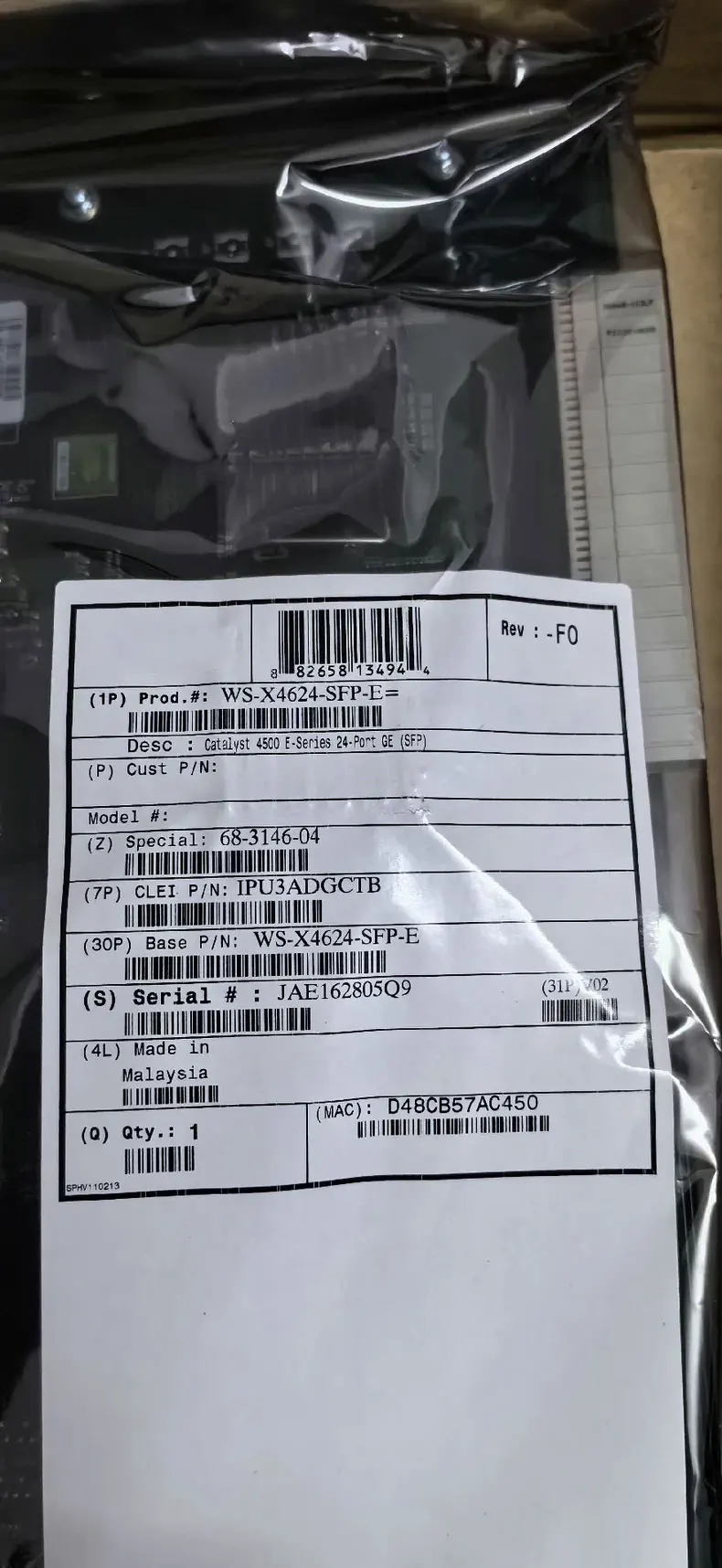 Совершенно новый WS-X4624-SFP-E, гарантия один год.
Совершенно новый WS-X4624-SFP-E, гарантия один год.