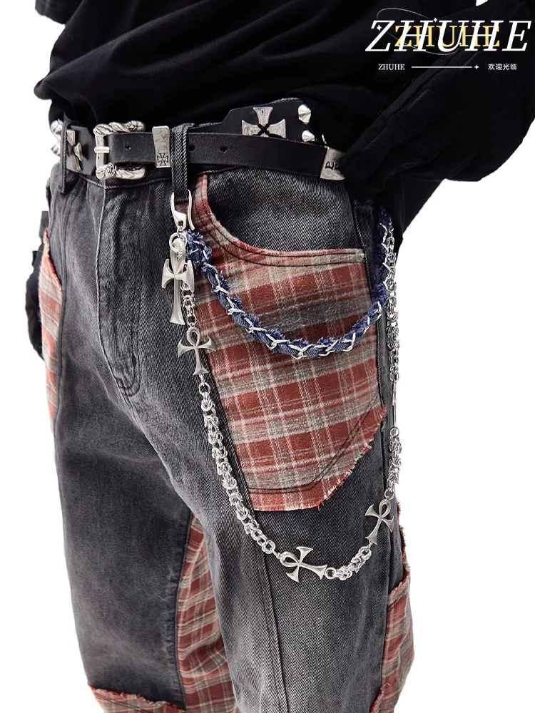 Modern Copper Jewelry Accessory Waist Chain For Men & Women, Cross Pendant Double Layer Jean Chain, Minimalist Punk Style Access
Modern Copper Jewelry Accessory Waist Chain For Men & Women, Cross Pendant Double Layer Jean Chain, Minimalist Punk Style Access