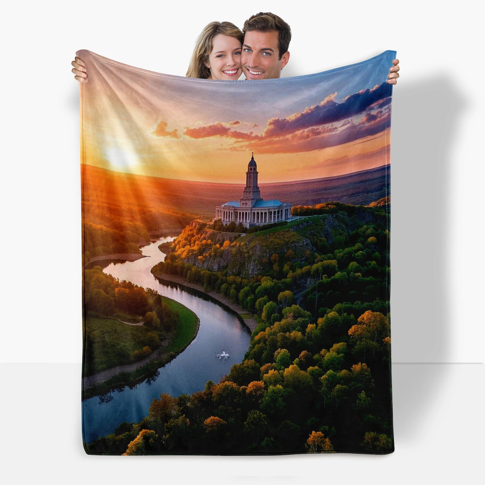 Cozy Flannel Depicting Forest River And Building Scenes Of Us States Suitable For Family And Friend Snuggles
Cozy Flannel Depicting Forest River And Building Scenes Of Us States Suitable For Family And Friend Snuggles