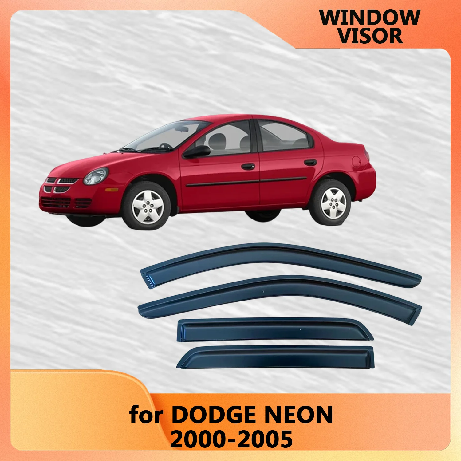 Ветровики (дефлекторы окон) для DODGE NEON 2000-2005, накладные, с креплением на ленту
Ветровики (дефлекторы окон) для DODGE NEON 2000-2005, накладные, с креплением на ленту