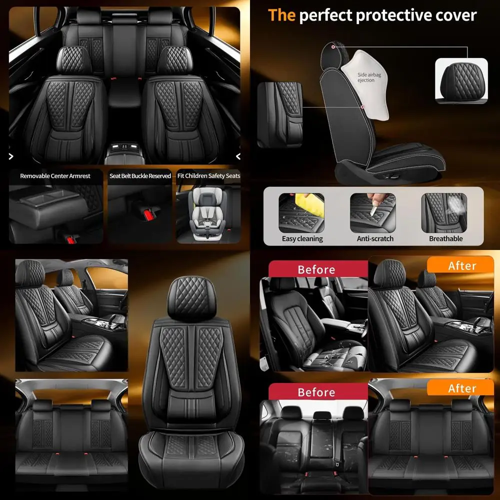 Универсальные водонепроницаемые кожаные чехлы для сидений Nissan Frontier 2009-2026, полное покрытие, совместимость с подушками безопасности, всепогодная защита
Универсальные водонепроницаемые кожаные чехлы для сидений Nissan Frontier 2009-2026, полное покрытие, совместимость с подушками безопасности, всепогодная защита