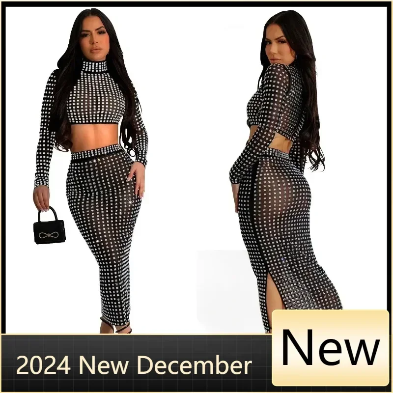 Ins Hot WomenSexy с длинным рукавом, черный, хаки, розовая юбка, костюм, кружевная сетка, кристалл, клубный вечерние комплект из двух предметов
Ins Hot WomenSexy с длинным рукавом, черный, хаки, розовая юбка, костюм, кружевная сетка, кристалл, клубный вечерние комплект из двух предметов