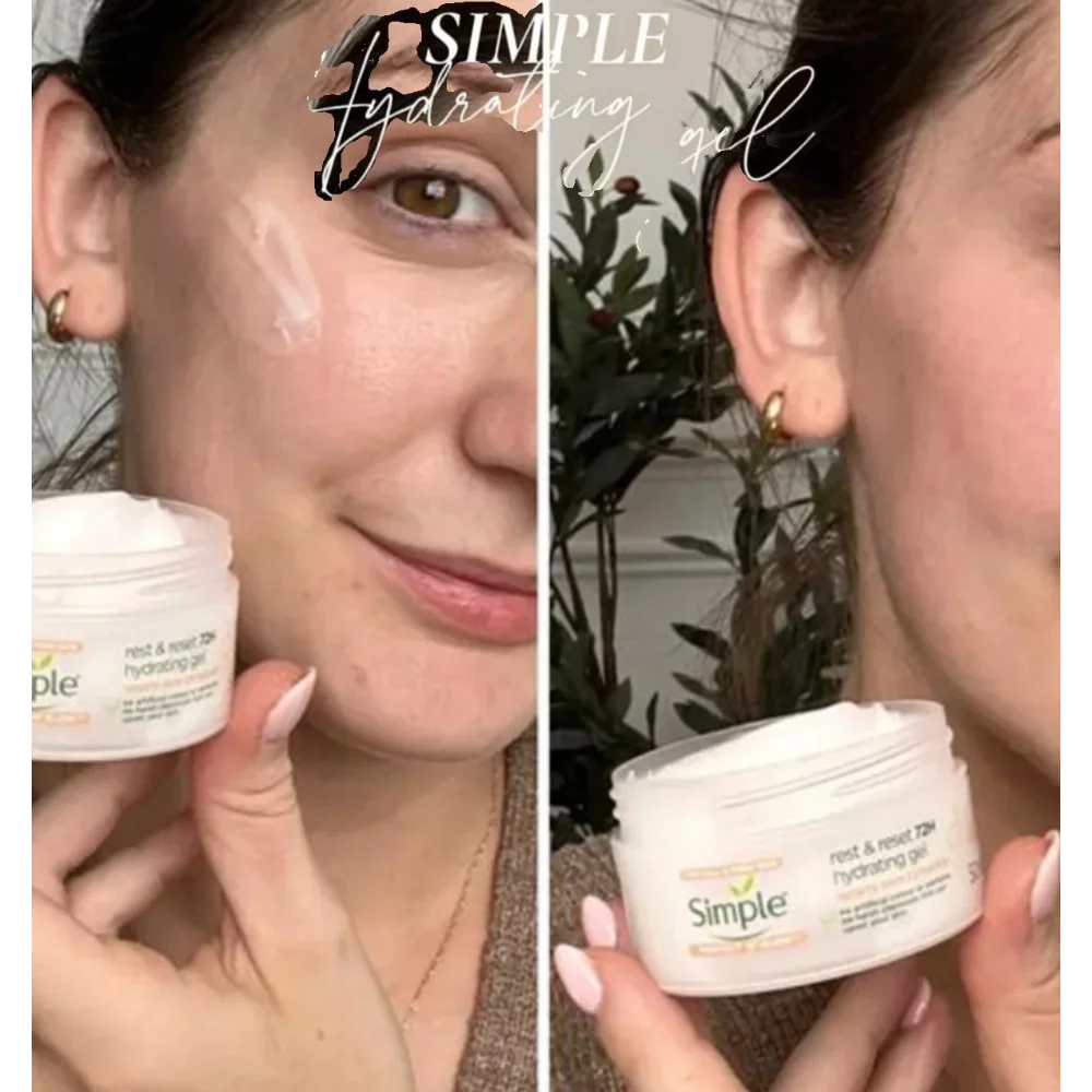 SIMPLE Skin Rest Reset 72h Hytrating Gel Facial Cream 50ml VC&VE Brightening Nourishing Improve Dullness Moisturizing Skin Care
SIMPLE Skin Rest Reset 72h Hytrating Gel Facial Cream 50ml VC&VE Brightening Nourishing Improve Dullness Moisturizing Skin Care