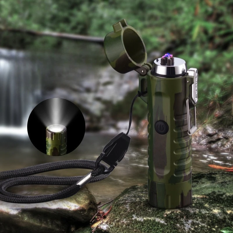 Outdoor Camping Flashlight ABS Long-term Sealed Waterproof Windproof USB Charging Dual Arc Lighter Igniter
Outdoor Camping Flashlight ABS Long-term Sealed Waterproof Windproof USB Charging Dual Arc Lighter Igniter