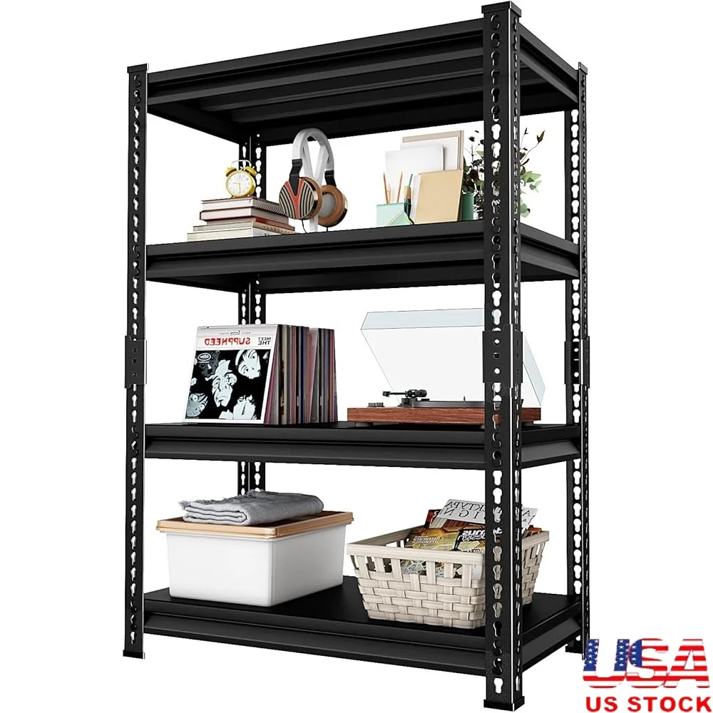 Heavy Duty 4 Tier Garage Shelving Adjustable Metal Storage Shelves 1200lbs Capacity Industrial Organization Shelves Kitchen
Heavy Duty 4 Tier Garage Shelving Adjustable Metal Storage Shelves 1200lbs Capacity Industrial Organization Shelves Kitchen