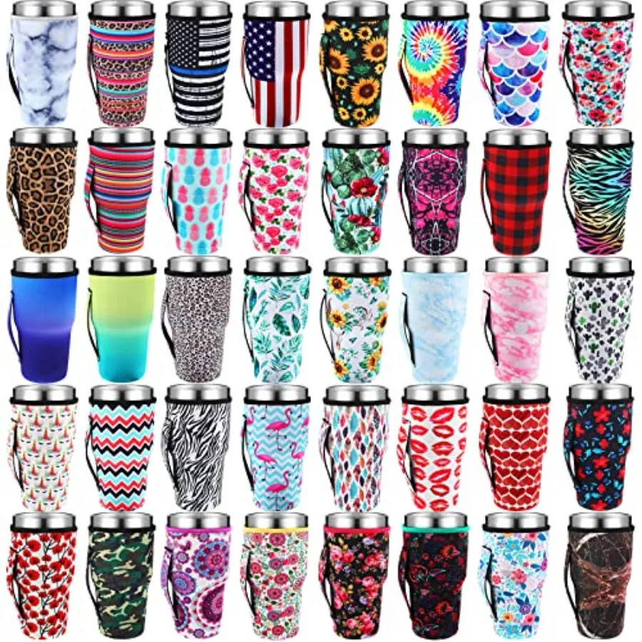 40 Pieces Reusable Iced Coffee Cup Sleeve with Handle - Neoprene Insulated Tumbler Cover for 30-32 oz Cold Hot Beverages in Bla
40 Pieces Reusable Iced Coffee Cup Sleeve with Handle - Neoprene Insulated Tumbler Cover for 30-32 oz Cold Hot Beverages in Bla
