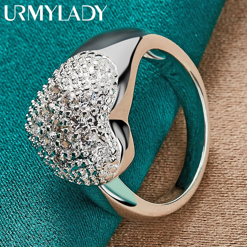 URMYLADY 925 Sterling Silver Heart Zircon 7-10# Ring For Women Fashion Wedding Party Charm Jewelry
URMYLADY 925 Sterling Silver Heart Zircon 7-10# Ring For Women Fashion Wedding Party Charm Jewelry