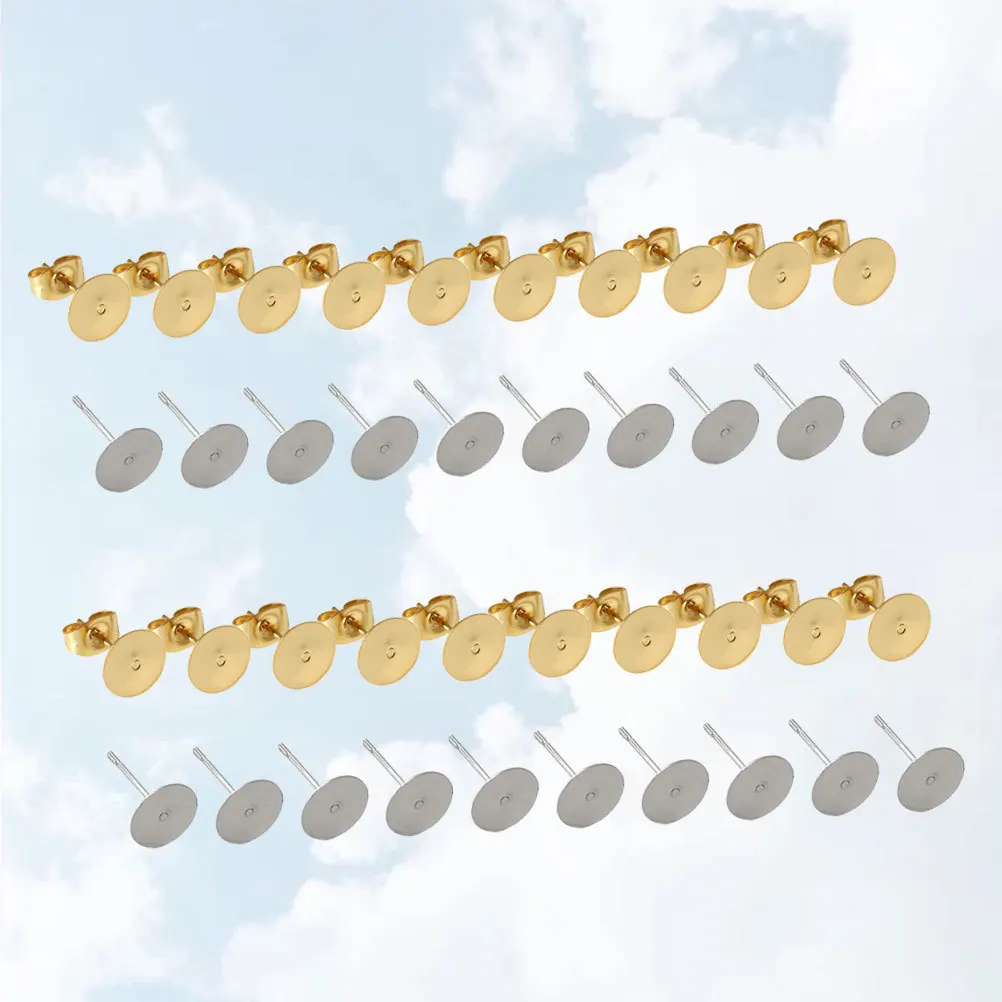 400 pcs Iron Earring Accessories Flat Pad Posts Safety Plugs Diy Jewelry Making Replacement For Resin Crafts Cameo Pendants
400 pcs Iron Earring Accessories Flat Pad Posts Safety Plugs Diy Jewelry Making Replacement For Resin Crafts Cameo Pendants