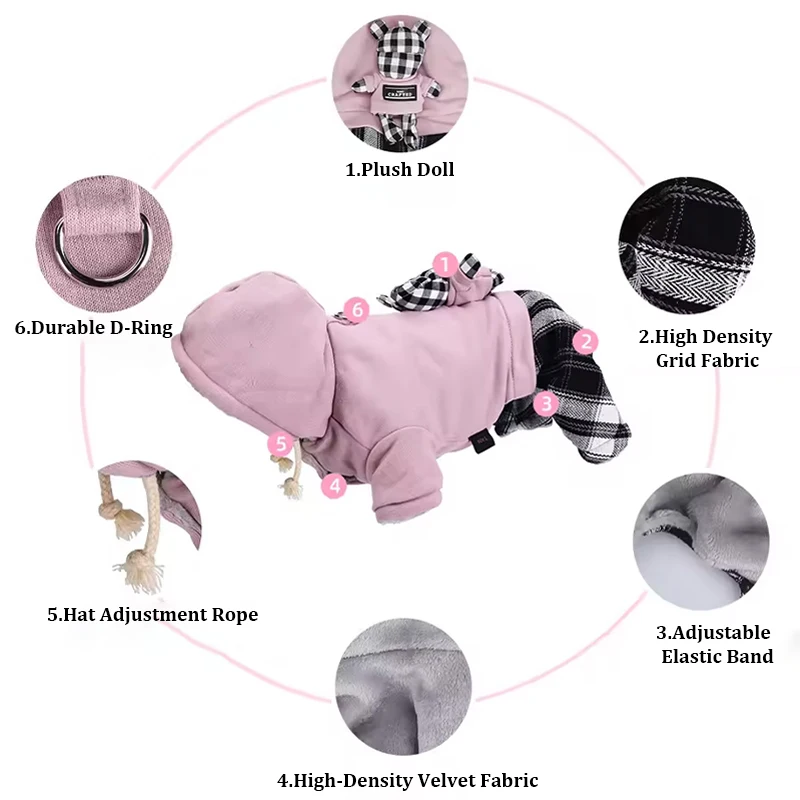 New Dog Cotton Clothing With Grid Patterned Fleece Dog Autumn Winter Keep Warm Plush Hoodie For Dogs Pet Plush Hoodie For Dogs
New Dog Cotton Clothing With Grid Patterned Fleece Dog Autumn Winter Keep Warm Plush Hoodie For Dogs Pet Plush Hoodie For Dogs