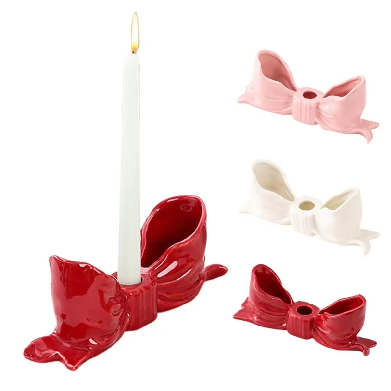 FAAJ-Home Decorations Bow Candle Holder Long-Stem Aromatherapy Candle Holders Red
FAAJ-Home Decorations Bow Candle Holder Long-Stem Aromatherapy Candle Holders Red