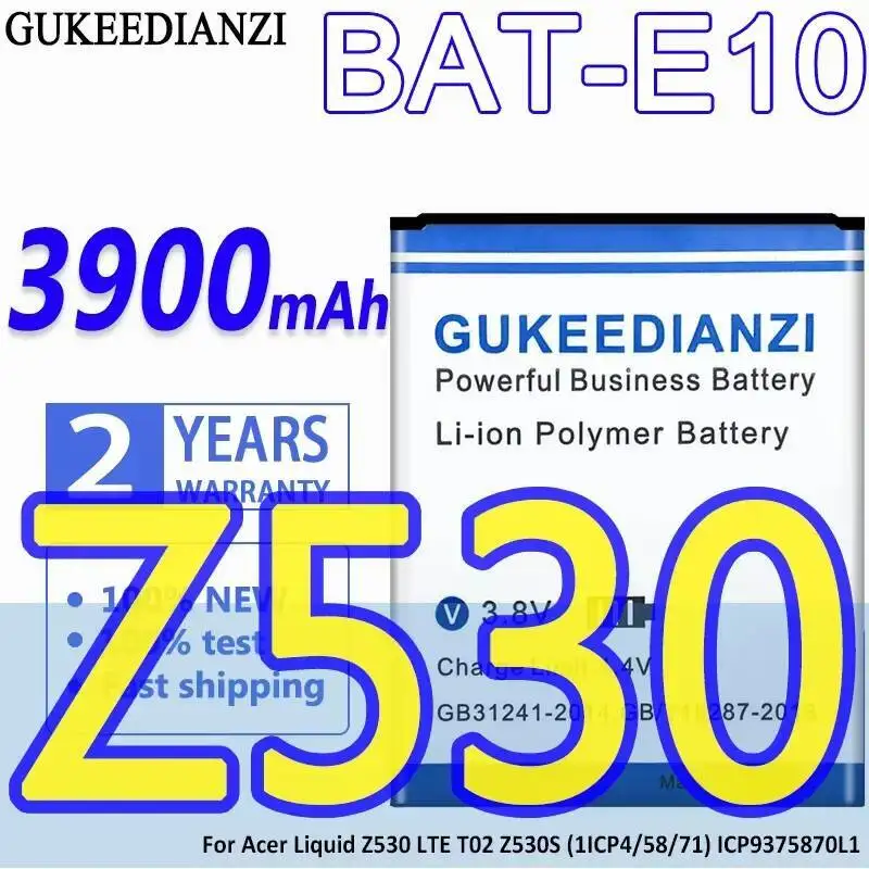 Аккумулятор мобильного телефона 3900 мАч для Acer Liquid Z530 Lte T02 Z530S Bat E10 Bat-E10 1ICP4 58 71 ICP9375870L1
Аккумулятор мобильного телефона 3900 мАч для Acer Liquid Z530 Lte T02 Z530S Bat E10 Bat-E10 1ICP4 58 71 ICP9375870L1