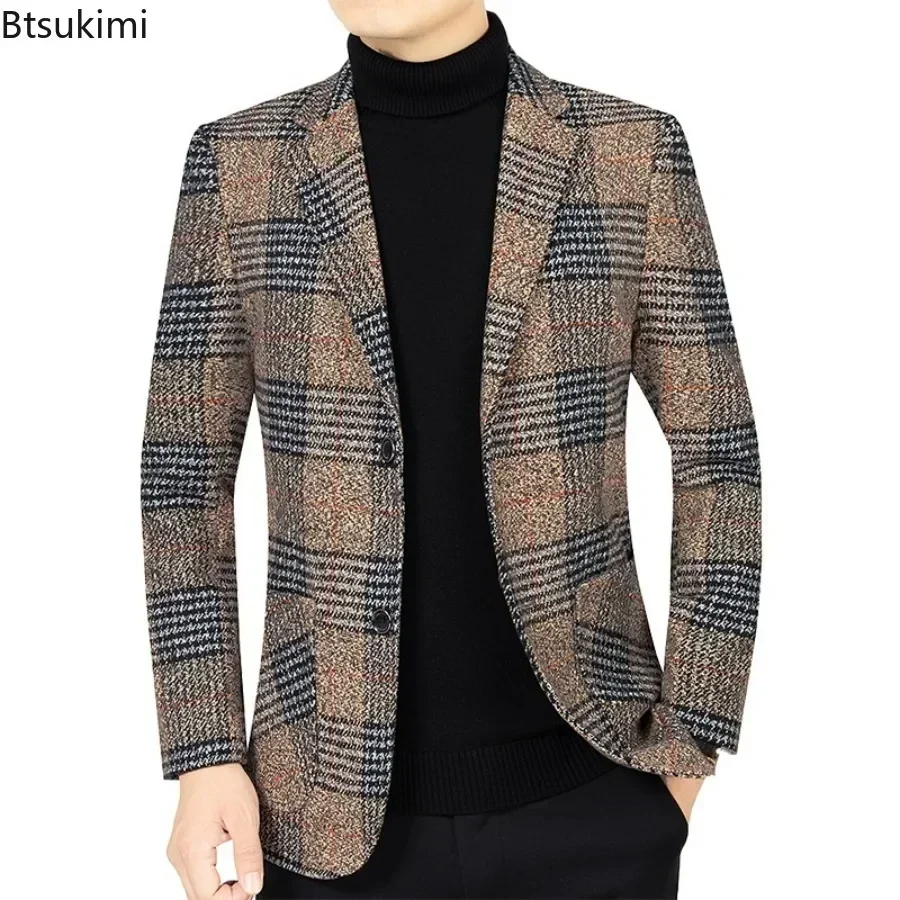 New 2025 Spring Autumn Business Casual Blazer Jackets Fashion Plaid Slim Fit Suit Coats Male Formal Wear Elegant Suits Gentleman
New 2025 Spring Autumn Business Casual Blazer Jackets Fashion Plaid Slim Fit Suit Coats Male Formal Wear Elegant Suits Gentleman