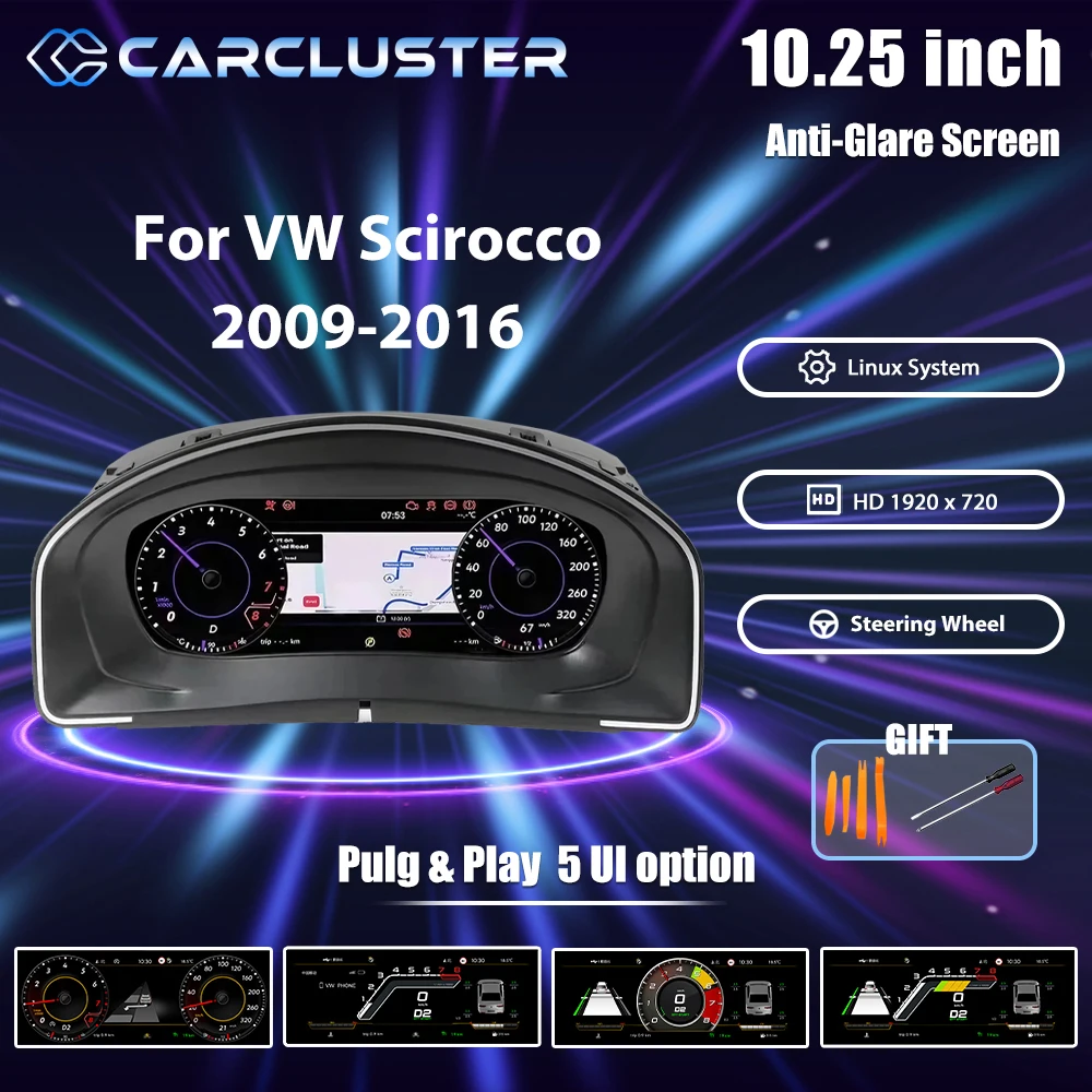 Кластер приборной панели с ЖК-дисплеем 10,25 дюйма для VW Scirocco 2009 10 11 13 14 15 16 лет
Кластер приборной панели с ЖК-дисплеем 10,25 дюйма для VW Scirocco 2009 10 11 13 14 15 16 лет