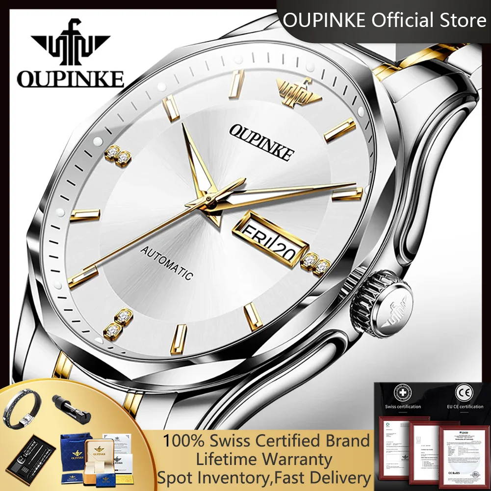 OUPINKE 3295 Luxury Men's Watches Calendar Waterproof Luminous Business Automatic Man Watch Original Mechanical Watches for Men
OUPINKE 3295 Luxury Men's Watches Calendar Waterproof Luminous Business Automatic Man Watch Original Mechanical Watches for Men